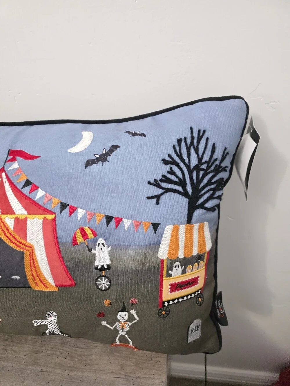 Cynthia Rowley Carnival Scene Halloween Pillow XL Viral